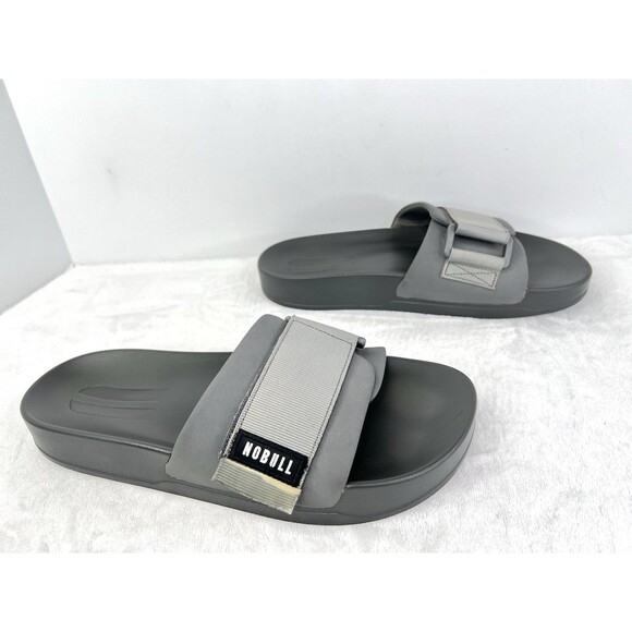 NOBULL Adjustable Strap Sandals Slides Gray Comfort Mens 9 / Womens 10.5 main image 3